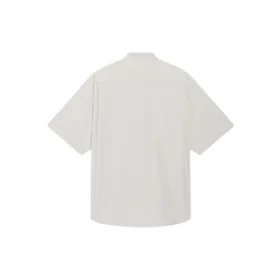 Camisa de manga curta larga em algodão da Balenciaga para homem, cinzenta 664627TKM102967