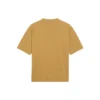 Camisa de manga curta masculina Balenciaga com gola redonda e estampado alfabético, cor cáqui 620969TIV509605