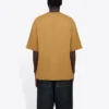 Camisa de manga curta masculina Balenciaga com gola redonda e estampado alfabético, cor cáqui 620969TIV509605