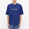 Camisa de manga curta masculina Balenciaga com logótipo «Alphabet», azul, 612966TIV541195