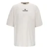 Camisa de manga curta masculina Balenciaga com logótipo «Alphabet», cinzenta e branca 641614TJVA99054