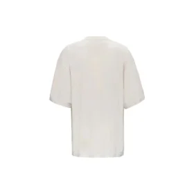 Camisa de manga curta masculina Balenciaga com logótipo «Alphabet», cinzenta e branca 641614TJVA99054 Camisa de manga curta masculina Balenciaga com logótipo «Alphabet», cinzenta e branca 641614TJVA99054