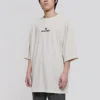 Camisa de manga curta masculina Balenciaga com logótipo «Alphabet», cinzenta e branca 641614TJVA99054