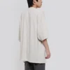 Camisa de manga curta masculina Balenciaga com logótipo «Alphabet», cinzenta e branca 641614TJVA99054