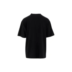 Camisa de manga curta masculina Balenciaga com logótipo oversize, estilo retro, ombros caídos, preta 620969TIVA11000 Camisa de manga curta masculina Balenciaga com logótipo oversize, estilo retro, ombros caídos, preta 620969TIVA11000