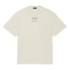 Camisa de manga curta masculina Balenciaga FW21 com estampado alfabético, bege 651795TJV909054