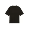 Camisa de manga curta masculina Balenciaga Retro Uniform, corte largo, preta 620969TIV791000