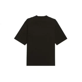 Camisa de manga curta masculina Balenciaga Retro Uniform, corte largo, preta 620969TIV791000 Camisa de manga curta masculina Balenciaga Retro Uniform, corte largo, preta 620969TIV791000