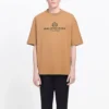 Camisa de manga curta para homem Balenciaga com estampado de letras, amarelo creme 594579TGV609605
