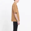 Camisa de manga curta para homem Balenciaga com estampado de letras, amarelo creme 594579TGV609605