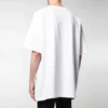 Camisa de manga curta para homem com logótipo Balenciaga estampado, branca, 583214TFV639783