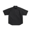 Camisa de manga curta Tape Type, corte largo «Preto» 738761TNM601000