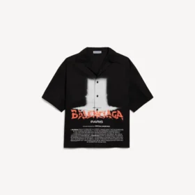 Camisa de manga curta «The Door Bowling» para homem, em preto Camisa de manga curta «The Door Bowling» para homem, em preto