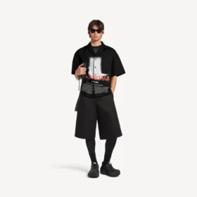Camisa de manga curta «The Door Bowling» para homem, em preto Camisa de manga curta «The Door Bowling» para homem, em preto
