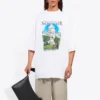 Camisa de manga curta unissexo SS21, de algodão, oversized, branca 641614TJVH69000