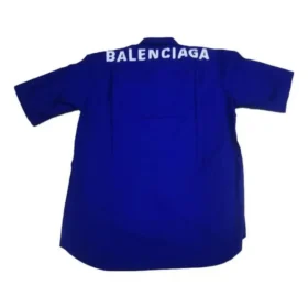 Camisa de popeline de algodão com logótipo nas costas «Azul» 556913TEM164210