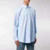 Camisa de popeline de algodão com logótipo nas costas «Azul claro» 508465TWB044850