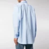 Camisa de popeline de algodão com logótipo nas costas «Azul claro» 508465TWB044850
