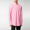 Camisa de popeline de algodão com logótipo nas costas «Pink» 556878TEM095630