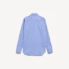 Camisa de popeline às riscas para mulher em azul/azul-marinho