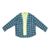 Camisa e T-shirt com padrão xadrez Trompe L’oeil «Azul e Amarelo Néon» 699371TMM116305
