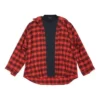 Camisa e T-shirt xadrez “Trompe L’oeil” “Red Navy” 699371TNM256167