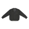 Camisa híbrida com decote em V «Anthracite Black White» 704271T41301163