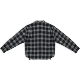 Camisa híbrida com decote em V «Anthracite Black White» 704271T41301163