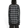 Camisa híbrida com decote em V «Anthracite Black White» 704271T41301163