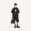 Camisa híbrida de Denim de manga curta «The Door» para homem, em preto