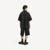 Camisa híbrida de Denim de manga curta «The Door» para homem, em preto