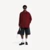 Camisa larga para homem em vermelho