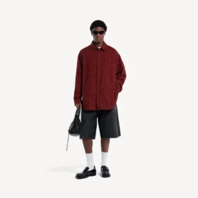 Camisa larga para homem em vermelho