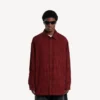 Camisa larga para homem em vermelho