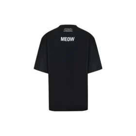 Camisa masculina Balenciaga de manga curta e gola redonda, comprimento médio, preta 641614TJVG81000 Camisa masculina Balenciaga de manga curta e gola redonda, comprimento médio, preta 641614TJVG81000