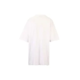 Camisa masculina Balenciaga SS21 em algodão com logótipo, gola redonda e manga curta, branca 641655TJV879040 Camisa masculina Balenciaga SS21 em algodão com logótipo, gola redonda e manga curta, branca 641655TJV879040