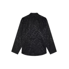 Camisa minimalista com logótipo por toda a peça «Preto» 681812TLO581000