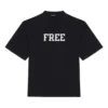 Camisa unissexo FW 21 com impressão de letras à escolha, preta 661715TKVD31070