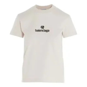 Camiseta com logótipo e gola redonda cinzenta/branca 612964TJVD99054 Camiseta com logótipo e gola redonda cinzenta/branca 612964TJVD99054