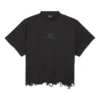 Camiseta curta BB Classic da Balenciaga, oversized “Preto” 783399TQVS81083