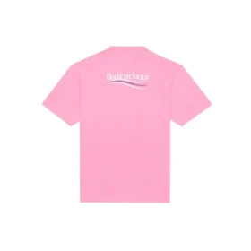 Camiseta de gola redonda com logótipo da Political Campaign, rosa/vermelha 641655TJVF75713 Camiseta de gola redonda com logótipo da Political Campaign, rosa/vermelha 641655TJVF75713