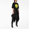 Camiseta de manga curta com estampa Drip Peace, corte largo, coleção SS21, preta 641655TKVA11012