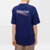 Camiseta de manga curta com gola redonda e estampado SS21, azul 641655TIV521195