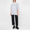 Camiseta de manga curta com gola redonda SS21, cinzenta, 620941TIV501167