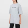 Camiseta de manga curta com gola redonda SS21, cinzenta, 620941TIV501167