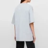 Camiseta de manga curta com gola redonda SS21, cinzenta, 620941TIV501167