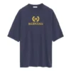 Camiseta de manga curta com letras impressas, azul-marinho 492258TAV044128