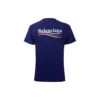 Camiseta de manga curta com logótipo em letras, azul 612964TIV521195