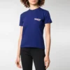 Camiseta de manga curta com logótipo em letras, azul 612964TIV521195