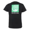 Camiseta de manga curta em algodão ecológico, preta 578133THV631000